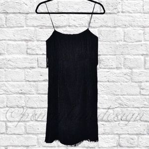 EMPORIO ARMANI Silk Fringe Dress